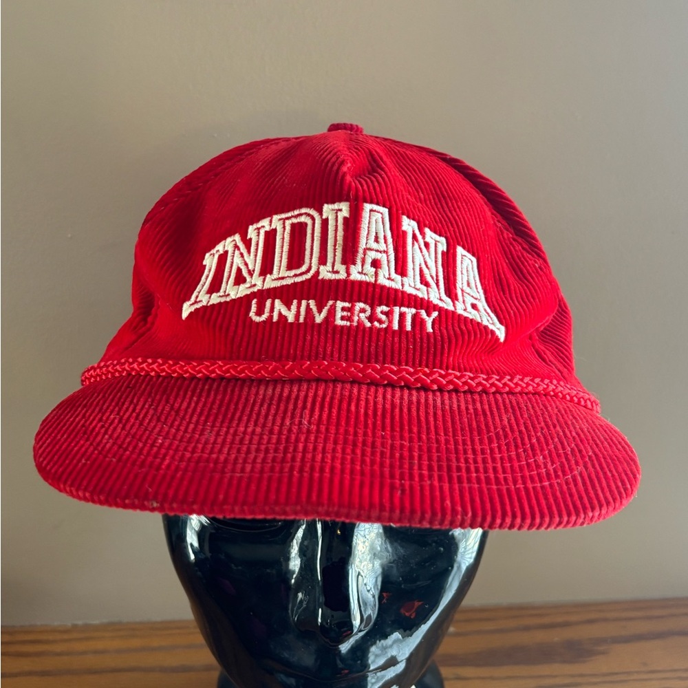 Vintage Indiana University Red Corduroy Cap